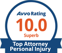 AVVO Rating 10.0 Superb Top Attorney Personal Injury