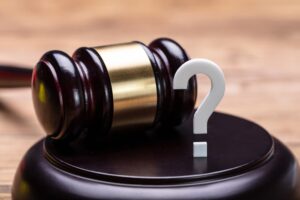 Question Mark & Judge's Gavel.