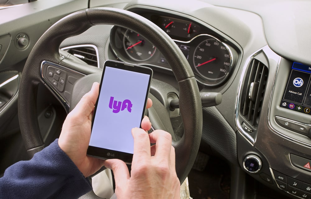 Person Using Lyft App