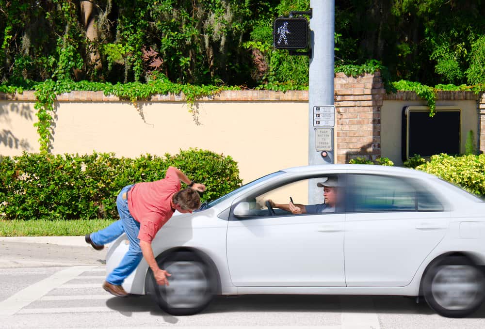 Man Hit By A Driver Who Is Looking At His Phone